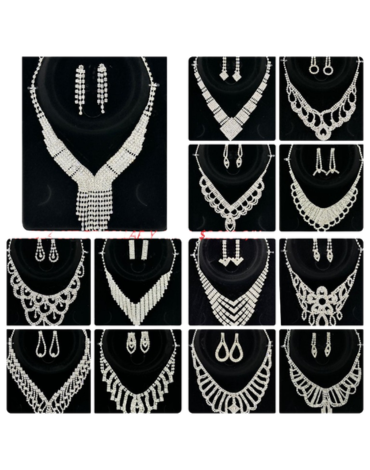 6 Set de Collar con Aros (1 Set Trae 2 PCS)