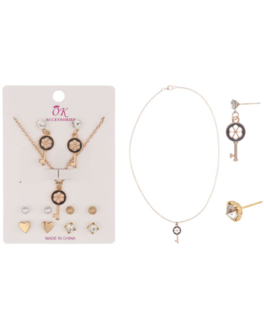 12 Set de Cadena y Aros (1 Set Trae 5 Pares de Aros + 1 Cadena)