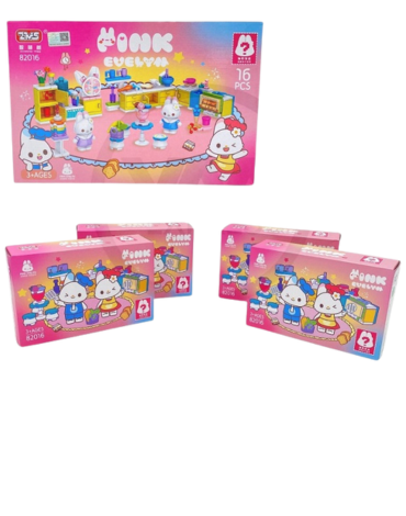 Bloques Lego  Pink Evelyn 16 PCS x 4 Unds.