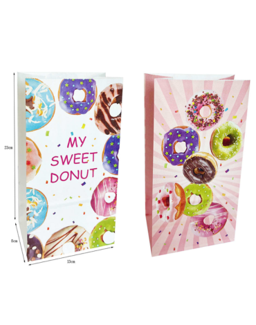 Bolsa de Regalo Donut x 36 Unds. Medidas: 23 x 8 x 13 cm aprox.