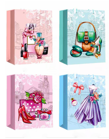 Bolsa de Regalo Accesorios de Mujer x 12 Unds. Medidas: 31 x 12 x 40 cm aprox.