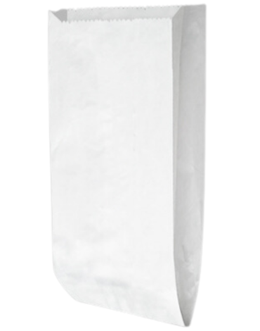 Bolsa Saco de Papel Kraft Color Blanco x 500 Unds. Medida: 1/8 kg