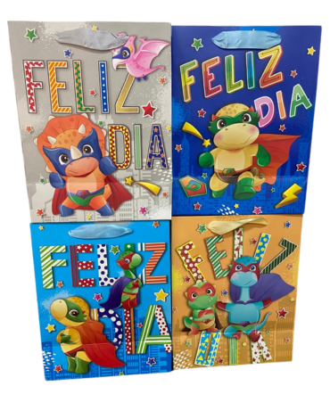 Bolsa de Regalo Feliz Día x 24 Unds. Medida:23 x 20 cm aprox