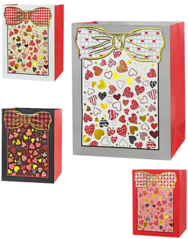 Bolsa de Regalo con Diseño Modelos Surtidos x 24 Unds. Medida: 23 x 18 x 10 cm aprox.