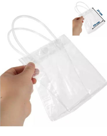 Bolsa Transparente sin Logo x 25 Unds. Medida: 17 x 14 cm aprox.