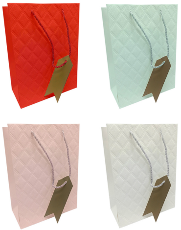 Bolsa de Regalo Golden Stripes x 24 Unds. Medida: 18 x 23 cm aprox.
