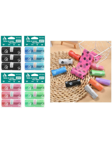24 Set de Bolsas para Desechos de Mascotas (1 Set Trae 3 PCS)