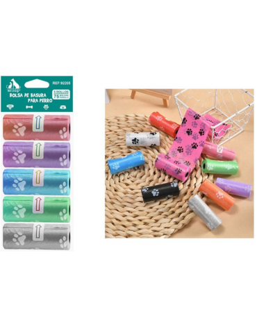 24 Set de Bolsas Patitas para Desechos de Mascotas (1 Set Trae 5 PCS)