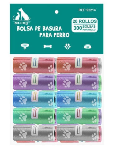 12 Set de Bolsas Patitas para Desechos de Mascotas (1 Set Trae 20 PCS)