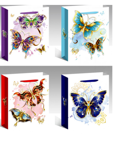 Bolsa de Regalo Mariposa  x 24 Unds. Medida: 26 x 10 x 32 cm aprox