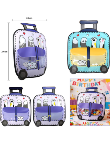 Bolsa Resellable para Dulces Diseño Maleta x 12 Unds. Medida: 29 x 24 cm aprox.