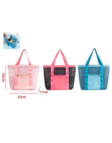 Bolso de Playa con Asas x 12 Unds. Medidas : 45 x 32 x 11 cm aprox.