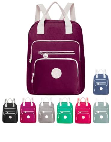 Mochila Impermeable Colores Surtidos x 12Unds. Medidas: 31 x 14 x 38 cm aprox