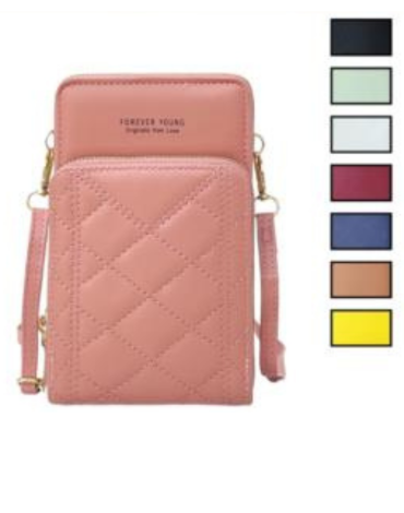 Bolso Porta Celular Colores Surtidos.  x 12 Unds.Medida: 11 x 7 x 18 cm aprox