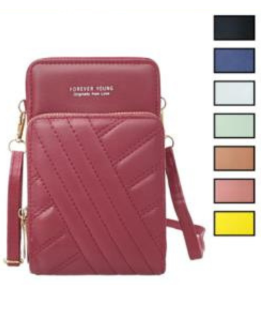 Bolso Porta Celular Colores Surtidos.  x 12 Unds.Medida: 11 x 7 x 18 cm aprox