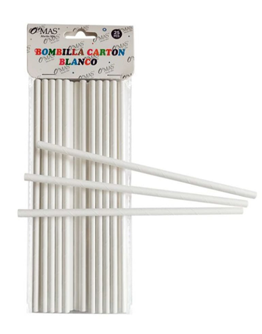 240 Pack de Bombilla de Cartón Desechable. Medidas : 6 x 19 cm aprox.
