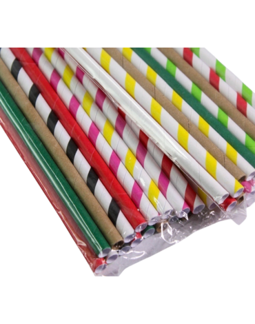 12 Set Bombillas de Papel (1 Set Trae 100 PCS)
