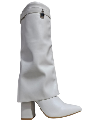 Botas de Mujer Larga Eco Cuero Color Único x 8 Pares.Talla: 35 al  40