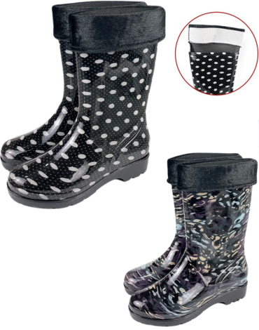 Botas de Agua para Dama con Diseño x 24 Pares.Talla: 35 / 36 - 40 / 41
