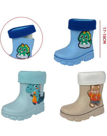 Botas de Agua para Niños Colores Surtidos x 50 Pares. Talla: 25 al 29