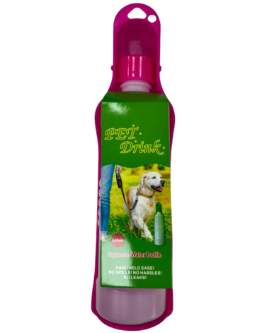 Botella de agua para Macotas Colores Surtidos x 6 Unds. Medida: 500 Ml aprox.