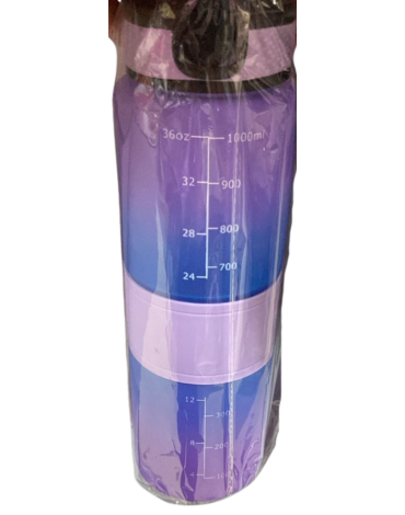 Botella de Agua 1000 ML Colores Surtidos x 6 Unds.