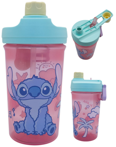 Botella Doble Lid Diseño Stitch Vibes x 4 Unds.