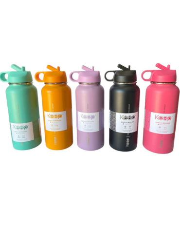 Botella Insulada Keep Colores Surtidos x 12 Unds. Medidas: 1 Litro
