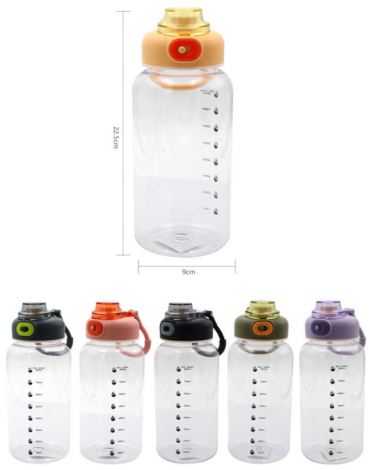 Botella de Agua Colores Surtidos x 6 Unds. Medida: 1000 ml aprox.