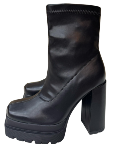 Botines Eco Cuero de Mujer Color Único x 8 Pares. Talla: 35 al 40