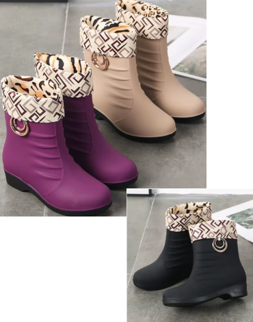 Botines Terciopelo para Lluvia Colores Surtidos x 24 Pares. Talla: 36 al 40