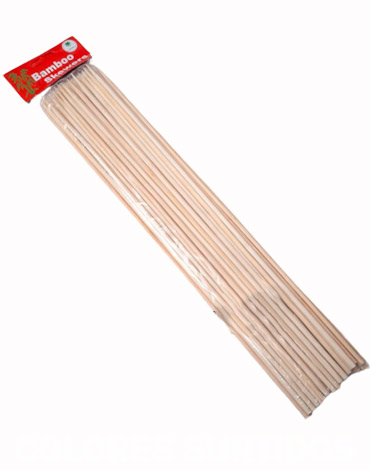 12 Set de Brochetas Bamboo Medida: 45 cm aprox