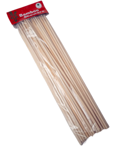 12 Set de Brochetas de Madera (1 Set Trae 100 PCS) Medida: 40 cm aprox.