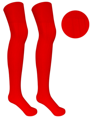 Bucaneras Escolar Acrílica Color Rojo x 12 Pares. Talla: Estandar