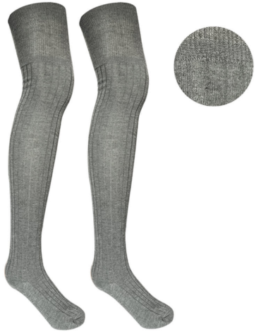 Bucaneras Escolar con Línea Color Gris x 12 Pares. Talla: 7 - 8