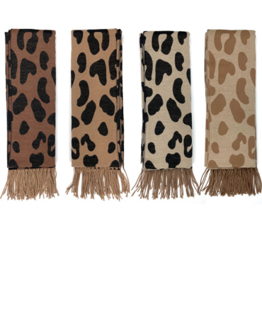 Bufandas con Diseño Animal Print x 12 Unds. Medidas: 65 x 180 cm aprox