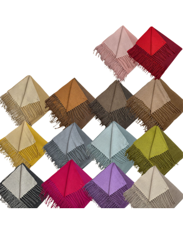 Bufanda Lisa Bicolor Colores Surtidos x 6 Unds. Medida: 180 x 68 cm aprox.