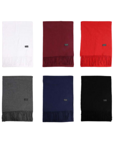 Bufanda Lisa Colores Surtidos x 12 Unds. Medida: 192 x 34 cm aprox.
