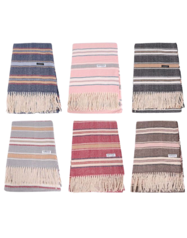 Bufanda de Mujer Colores Surtidos x 12 Unds. Medida: 180 x 65 cm aprox.