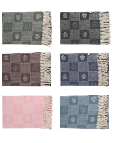 Bufanda de Mujer Colores Surtidos x 12 Unds. Medida: 180 x 65 cm aprox.