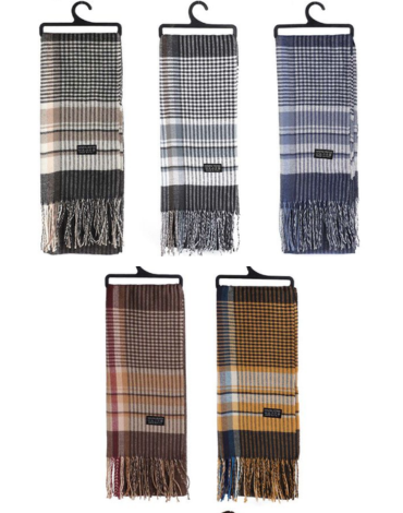 Bufanda de Hombre Colores Surtidos x 12 Unds. Medida: 185 x 33 cm aprox.