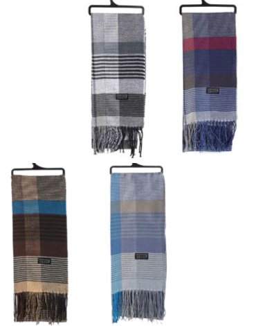 Bufanda de Hombre Colores Surtidos x 12 Unds. Medida: 185 x 33 cm aprox.