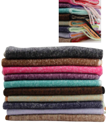 Bufanda Alpaca Color Block Colores Surtidos x 12 Unds. Medida: 210 x 40 cm aprox.