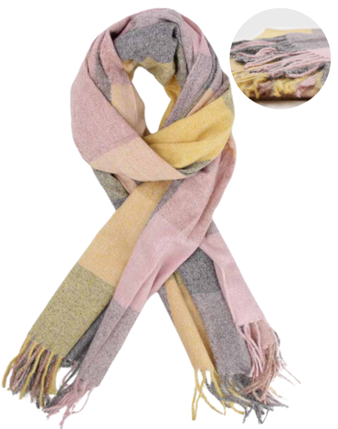 Bufanda Cashmere Cuadros 230 Gr Colores Surtidos x 6 Unds. Medida: 185 x 70 cm aprox.