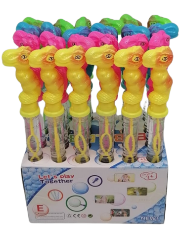 Burbujas Dino Colores Surtidos x 24 Unds.Medida: 35 cm aprox.