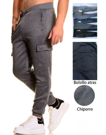 Pantalón Buzo con Franja Interior Chiporro Colores Surtidos x 20 Unds. Talla: M - L - XL - XXL - XXXL