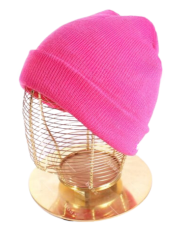 Gorro de Lana Clásico Rosado x 12 Unds.