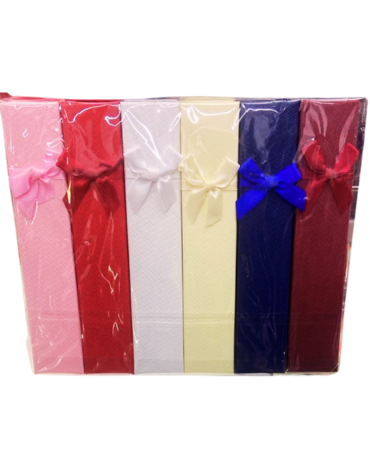 Caja de Regalo Larga Colores Surtidos x 24 Unds. Medidas: 21 x 4 cm aprox