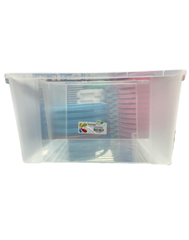 Caja Organizadora Plástica con Tapa °3 x 4 Unds. Capacidad 68 LTS