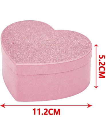 Caja de Regalo Corazón Color Rosado x 6 Unds. Medida: 11.2 x 5.2 cm aprox.